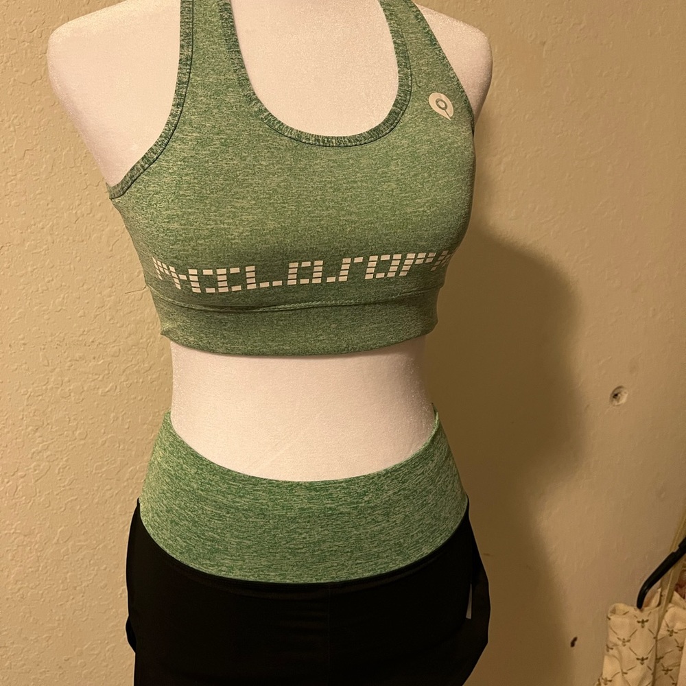 Sports bra and matching walking or jogging shorts Size small/medium
